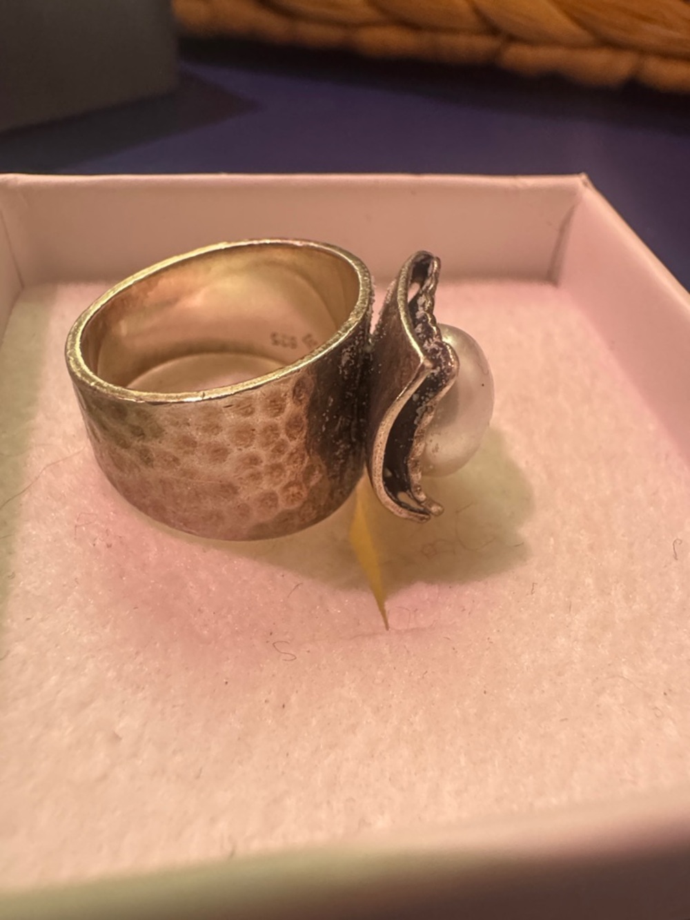Silpada Sterling Silver Ring with White Pearl Accent - Picture 4 of 4